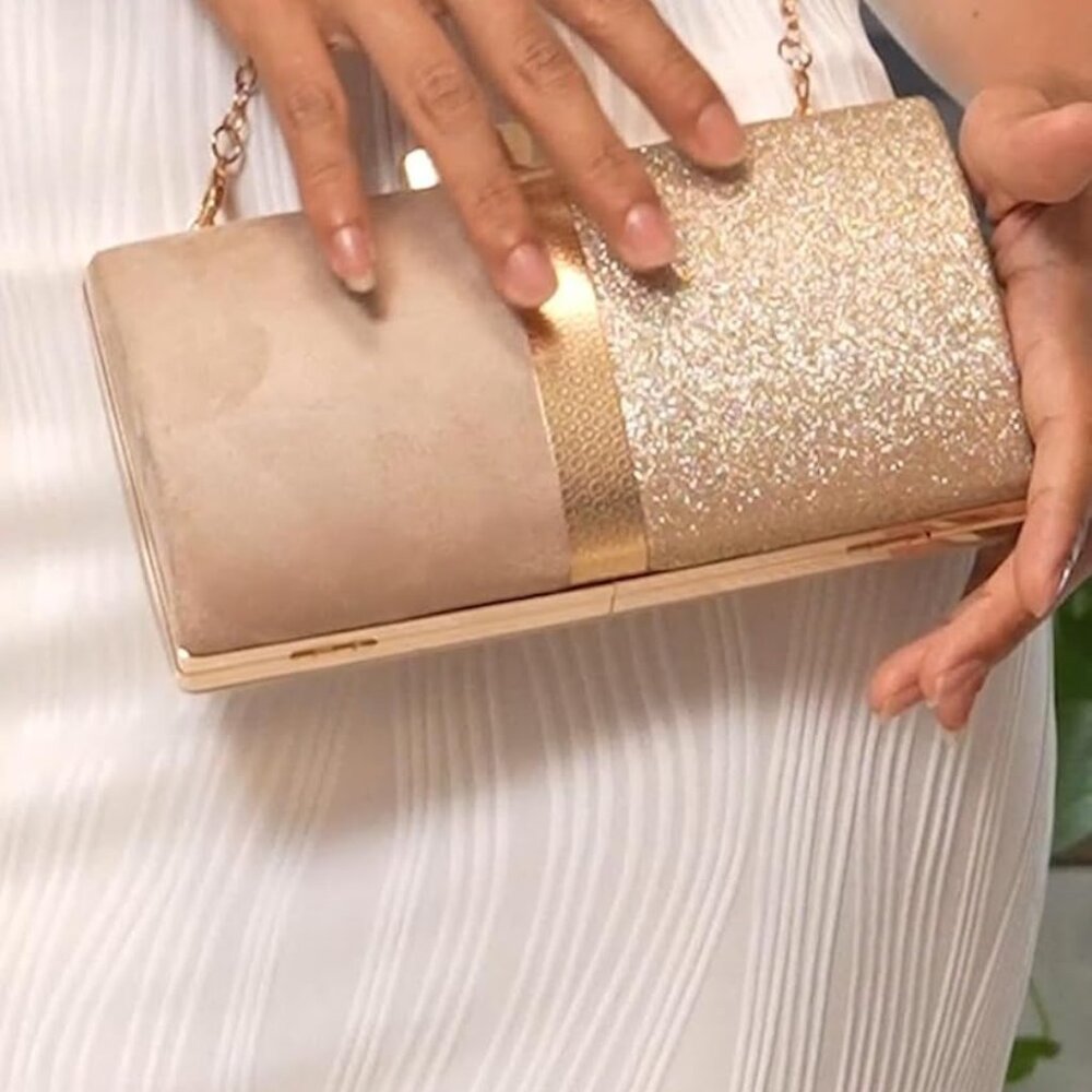 Sparkling Sequin Color-Block Clutch Purse Glamoro… - image 4